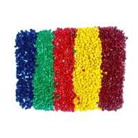 Recycled plastic pellets for injection molding color masterbatch